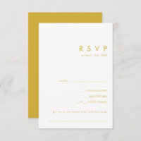 Carte RSVP minimaliste de demande de chansons or m