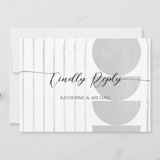 Carte RSVP minimaliste de mariage (Devant)