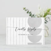 Carte RSVP minimaliste de mariage (Debout devant)