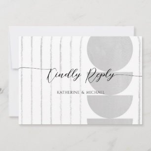 Carte RSVP minimaliste de mariage
