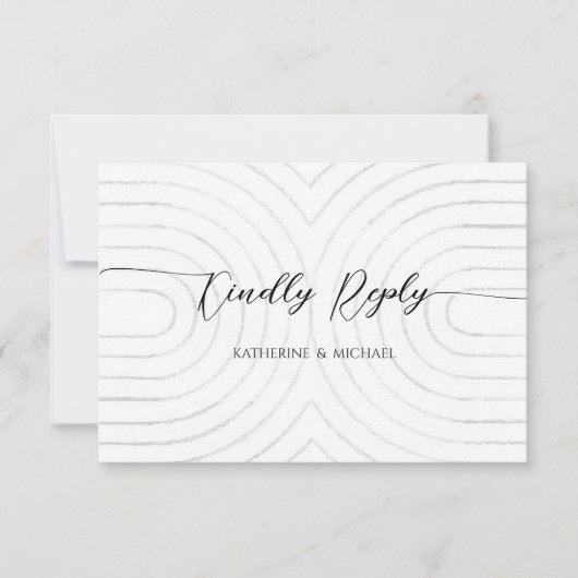 Carte RSVP minimaliste de mariage (Devant)