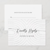 Carte RSVP minimaliste de mariage (Devant / Derrière)