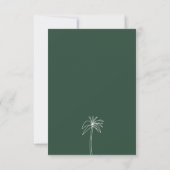 Carte RSVP minimaliste de mariage Tropiques (Dos)