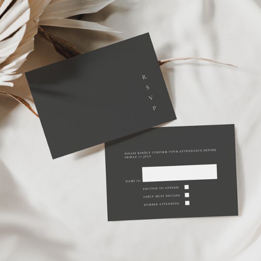 Carte RSVP minimaliste Dusty moderne