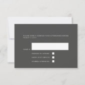 Carte RSVP minimaliste Dusty moderne (Dos)