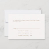 Carte RSVP minimaliste ivoire moderne (Dos)