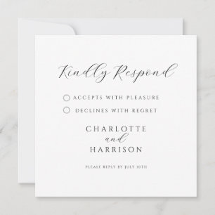 Carte RSVP minimaliste moderne