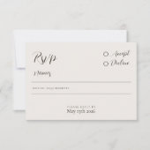 Carte RSVP minimaliste moderne (Devant)