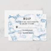 Carte RSVP minimaliste pour fumée bleue (Devant / Derrière)