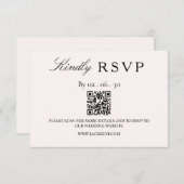 Carte RSVP minimaliste QR Code moderne (Devant / Derrière)