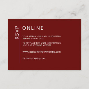 Carte RSVP minimaliste Rouby Red en ligne