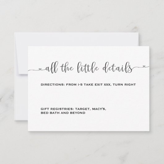 Carte RSVP minimaliste simple (Devant)