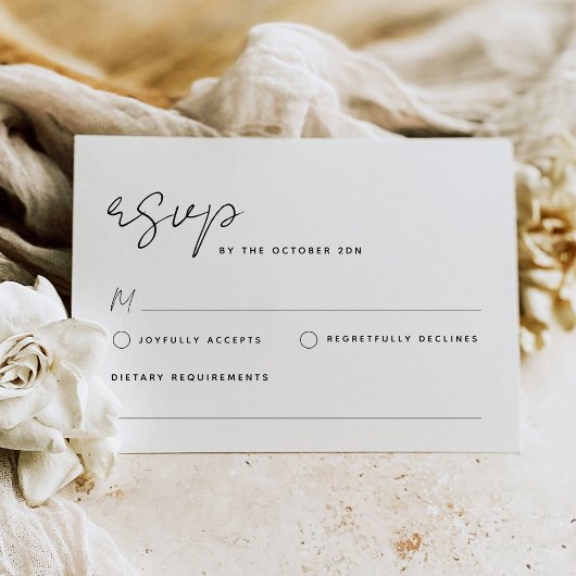 Carte RSVP minimaliste simple