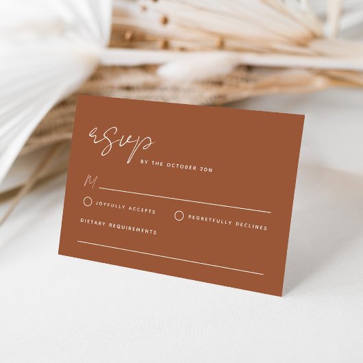 Carte RSVP minimaliste simple