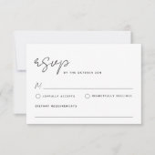 Carte RSVP minimaliste simple (Devant)