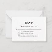 Carte RSVP minimaliste simple et moderne (Devant)