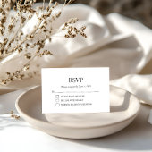 Carte RSVP minimaliste simple et moderne