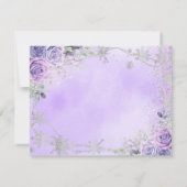 Carte RSVP Mis Quince violet et argent (Dos)