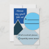 Carte RSVP Mod Blue Shapes (Devant)