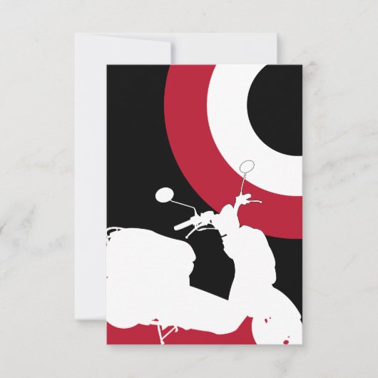Carte RSVP Mod Scooter (Devant)