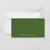 Carte RSVP Modern Dark Forest Green Wedding RSVP (Dos)