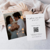 Carte RSVP moderne avec code QR et photo personnel