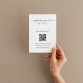 Carte RSVP moderne avec code QR et propre photo