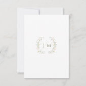Carte RSVP moderne Boho Fleur sauvage Wreath Weddi (Dos)