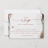 Carte RSVP moderne Burange Mariage Meal Choice (Devant)