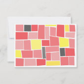 Carte RSVP moderne de mariage rétro 60s au milieu  (Dos)