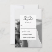Carte RSVP moderne élégante avec photo (Devant)