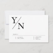 Carte RSVP moderne et minimale (Devant)