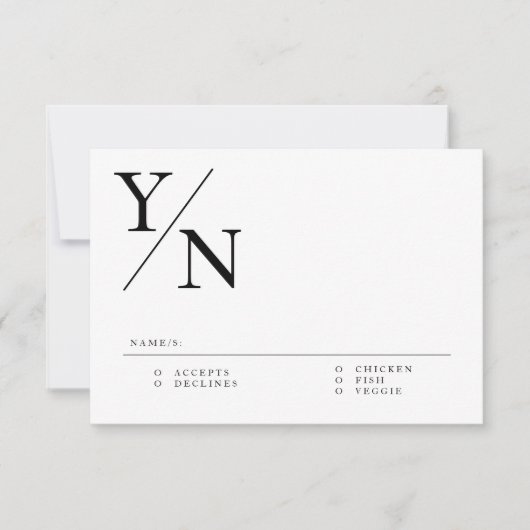 Carte RSVP moderne et minimale (Devant)