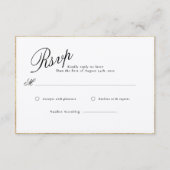 CARTE RSVP MODERNE ET ROMANTIQUE DE MARIAGE CALLIG (Devant)