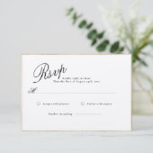CARTE RSVP MODERNE ET ROMANTIQUE DE MARIAGE CALLIG (Debout devant)