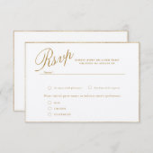 CARTE RSVP MODERNE ET ROMANTIQUE DE MARIAGE CALLIG (Devant / Derrière)