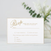CARTE RSVP MODERNE ET ROMANTIQUE DE MARIAGE CALLIG (Debout devant)