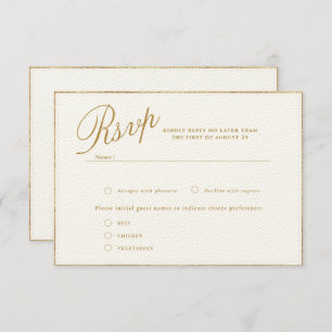 CARTE RSVP MODERNE ET ROMANTIQUE DE MARIAGE CALLIG