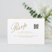 CARTE RSVP MODERNE ET ROMANTIQUE DE MARIAGE CALLIG (Debout devant)
