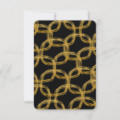 Carte RSVP moderne Gold Foil Scribble Circle (Dos)