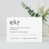 Carte RSVP moderne simple (Debout devant)