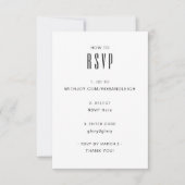 Carte RSVP moderne simple (Devant)