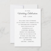 Carte RSVP moderne simple (Dos)