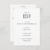 Carte RSVP moderne simple (Devant / Derrière)
