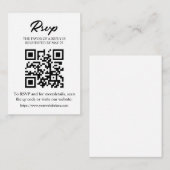 Carte RSVP modifiable avec code QR, insertion d'in (Devant / Derrière)