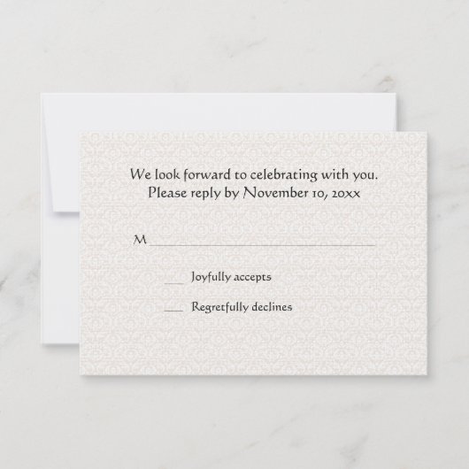 Carte RSVP Moment chère (Devant)