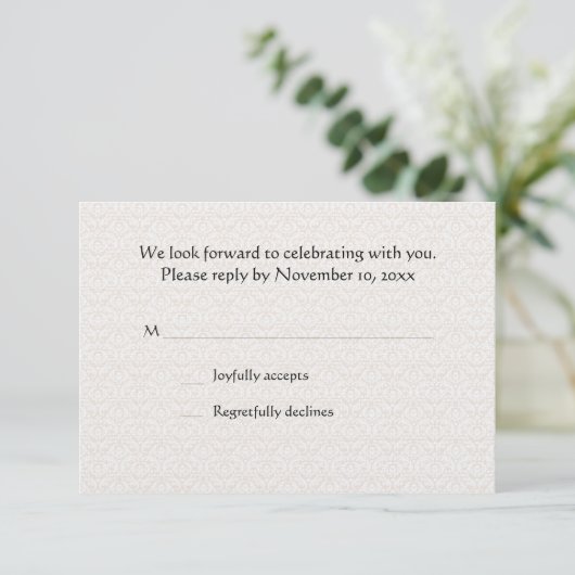 Carte RSVP Moment chère (Debout devant)