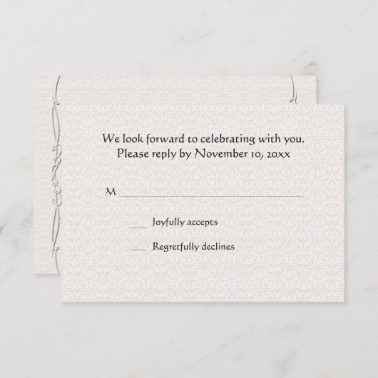 Carte RSVP Moment chère (Devant / Derrière)