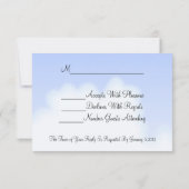 Carte RSVP Monogram Beach/Ocean Wedding (Dos)