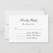 Carte RSVP Monogram - Noir & Blanc (Devant)